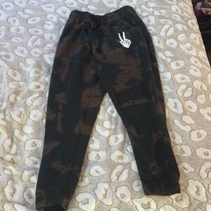 Bowery Tie-dye skeleton hand, sweatpants size small